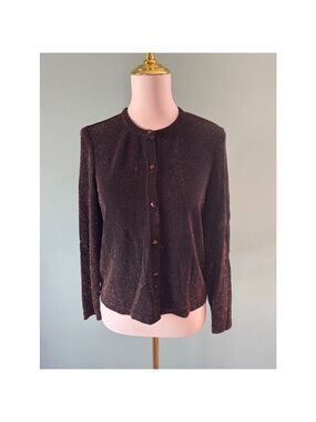 Women JS Collections Cardigan Size L Brown